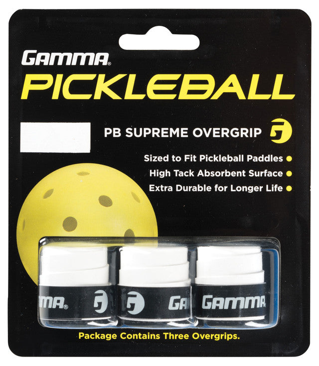 GAMMA Supreme Overgrip 3pk White