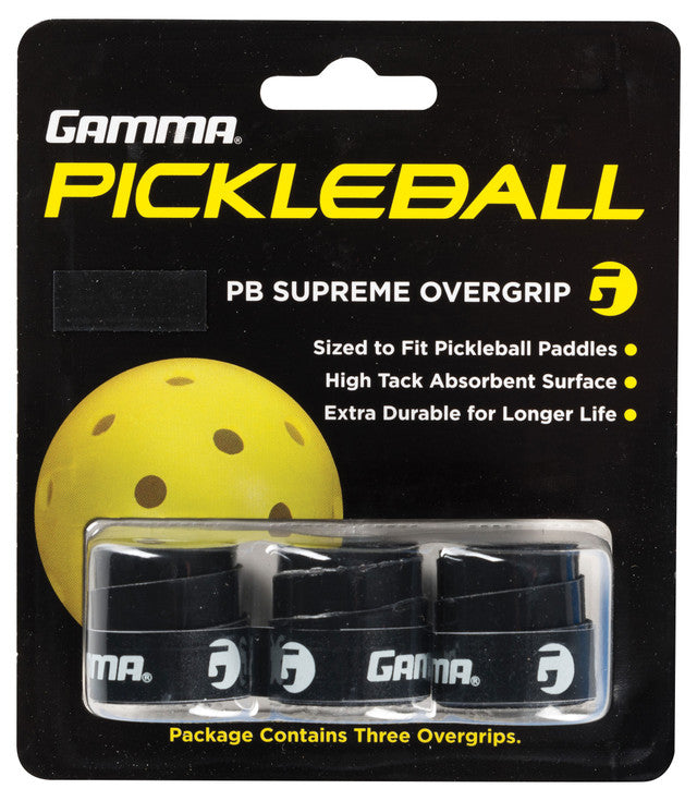 GAMMA Supreme Overgrip 3pk Black